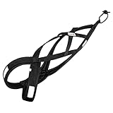 LASALINE Hunde Zuggeschirr X Back für Canicross Hundesport Dogscooter Bikejöring Schlitten in Schwarz