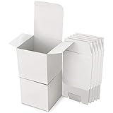 Karton Schachteln, 30 Stk Geschenkboxen Kraftpapier, Pappschachteln mit Deckel, Geschenkbox Quadratisch für Geschenke, Geburtstag, Party, Hochzeit (5 x 5 x 5 cm, Weiß)