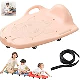 GLHYUOP Kinder Rollbrett Autismus Kinder Drehstuhl,SpleißBarer Sitzboden Sensorischer Spinning-Stuhl Mute Spinner-RäDer Mit RüCkenlehne 220 Lbs TragfäHigkeit, Lustiges Spielzeug FüR Kinder