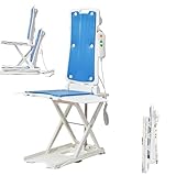 Badewannenlifter Badewannenlift Akkulift Wannenlift Leichter elektrischer Aufstehsessel mit Bodenaufstehhilfe, Tragkraft 136 kg, höhenverstellbar bis 51 cm, Gewicht 13 kg