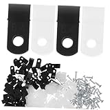 Operitacx 200 Stück Kabelclips Mit Schrauben Kleine Kabelklemmen Kabelmontageclips R Typ Kabelclips Kabelklemmen Sortimentskit Stromkabelclips Drahtmontageclips Drahtklemmen Für