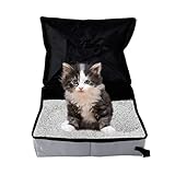 OPPWONG Reise-Katzentoilette für Katzen, Faltbare Reise-Katzentoilette, Tragbare Katzentoilette, Katzentoilette, Mülleimer, Katzentoiletten für Kleine, Mittelgroße und Große Katzen und (S)
