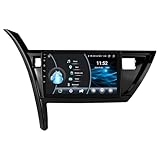 Android 14 Autoradio 10.1 Zoll Touchscreen 8-Kern 4GB+64GB Für Toyota Corolla Auris 2013 2014 2015 2016 Linksverkehr WiFi Wireless Android Auto & Wireless Carplay Bluetooth WiFi 4G GPS RDS AM/FM