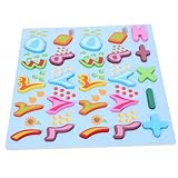 LIOOBO Montessori Holzpuzzle Arabische Zahlen und Buchstaben Lernspielzeug für Kleinkinder Ab Jahren Motorikförderndes Steckpuzzle zur und Zahlenentwicklung Pädagogisches Lernspielzeug