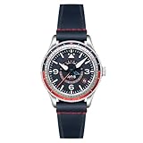 AVI-8 Flyboy Airmaster GMT Automatikuhr für Herren, 40 mm, mit Lederband, AV-4128, Cockpit Blue