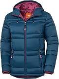 NORDCAP Steppjacke Damen, leichte Übergangsjacke, warm mit Kapuze, 100% Wattierung, ideal für den Frühling, Petrol, Gr. 42