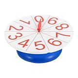 COMNESTBI Zahlen für Spielrad- lehrreich Tischspiel Zubehör Spielbrett Partyzubehör Karneval räder Partyspiel -Requisiten Plattenspieler-Stütze Plastik Weiß