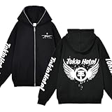 Nexuso Tokio Rock Band Hotel Kaulitz Kapuzenpullover Für Männer Frauen Sweatshirt Mit Reißverschluss Hip-Hop Y2K Langärmelige Jacken Unisex Oberteile-C||s