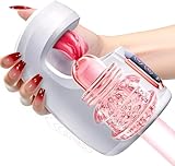 Elektrischer Masturbator Sex Spielzeug für die Männer, Masturbieren für Männer Zunge Oralsex Blowjob mit 10 Schub & 10 Zungen leck,Taschenmuschi Training Masturbator für Penis Pussy