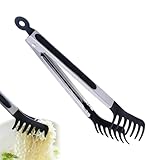 Derwrtup Nudelzange | ­beständiger Nudellöffel Mit Greiffunktion - Rostfreie & beständige Küchenzange für Grillen Outdoor Kochen Steak