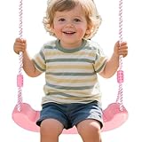 Bkljkf Ersatz Schaukel Sitz - Schaukelgestell Mit Verstellbarem Seil - Rutschfester Aufhängbarer Sitz für Kinder und Erwachsene für Garten, Terrasse, Park, Balkon, Spielzimmer und mehr
