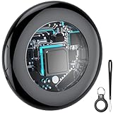 Smart Air Tracker Tag, Schlüsselfinde Kompatibel mit Apple Wo ist? APP (iOS NUR, Android Not Supported), Bluetooth Tracker für Gepäck/Taschen/Koffer, Austauschbarer Schwarz (1 Pack)
