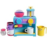 TOMY Toomies Bade-Barista – Wandmontiertes Baby-Badespielzeug als Café & Schaumbad-Spielküche für Kleinkinder – Küchen-Set: 3 Tassen, 1 Krug, 1 Shaker – ab 18 Monaten für Mädchen & Jungen