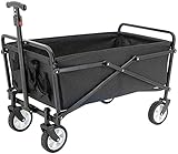JIYTG Zusammenklappbarer Wagen für alle Gelände, mit Rädern, Outdoor, Garten, Mehrzweckwagen, tragbarer Handwagen, Camping, Einkaufen, faltbarer Strandwagen