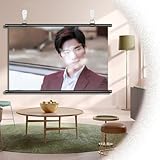 BBERHFNFZK Heimkino Projektionsleinwand Manuell Ausziehbar Beamer Leinwand 30 40 50 60 72 Zoll Tragbarer HD Filmleinwand Projektion Leinwand Für Zuhause Schule Treffen(50inch 4:3)
