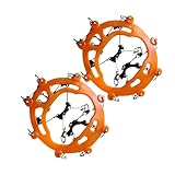 Zunetsutock Traktions-Steigeisen auf Eis: Langlebige Backen mit 8 rutschfesten Spikes für Stiefel, robustes Design für das Gleichgewicht auf eisigem Gelände, schneebedeckten Bergen, Wintertrekking