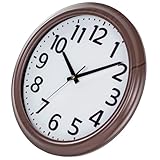 GOOHOCHY Wanduhr Im Retro Design Große Runde Wanduhren Mit Holzoptik Stille Quarzuhr Für Schlafzimmer Und Wohnzimmer Moderne Dekorative Uhr Ohne Batterie