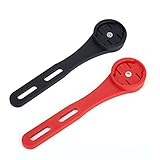 AYNEFY 2 Farben Fahrrad Lenker Computer Halterung GPS Unterstützung GPS Stem Top Cap Adapter Leichte Langlebige Halterung Outdoor Radfahren Fahrrad(Rot)