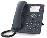 Snom D150 Schiefergraues IP Desk-Festnetztelefon, 2 SIP-IdentitäTen, Gigabit Ethernet, PoE, 2,8 Graustufen TFT LCD, SmartLabel-Funktionstasten, HD-Audio, FritzFon, Fritzbox Kompatibel
