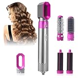 Journeyside Air Styler Set, Professional Heissluftbürste Set,1000W Warmluftbürste Set, 200 Millionen Ionen, Automatischer Lockenstab, Föhnbürste, Multistyler Heißluftbürst zum Trocknen,pink03