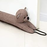 Marwood Dekorativer Windstopper unter der Tür, 76 cm, für Tür und Fenster, beschwerter Tierluft-Zugluftstopper, Schlange, Geräuschblocker für die Unterseite der Tür, mit Aufhängeschlaufen, Bär, 76,2
