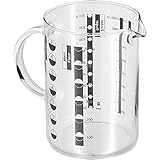 WMF Gourmet Glas Messbecher 1l, hitzebeständiges Glas, Skalierung für Liter, Milliliter, Tassen und Gramm