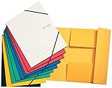 VON Leitz 10er Pack, Eckspannermappe A4, Karton, Für 150 Blatt, 3 Klappen, Mappe mit Gummizug, Mit modernem VON-Aufdruck, Leichter Ordner für Schule & Zuhause, Mehrfarbig, 30082099