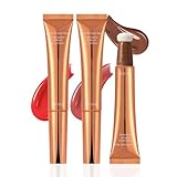 Kontur Schönheitstab, cremefarbenes Rouge-Set, Gesichtskonturing-Rouge, Flüssigkeitshöchter, langlebige Formel, Sponge-Tip-Applikator, 3-teiliges Kit, professionelles Make-up und alltägliche Verschlei