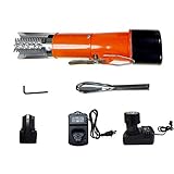 MXBAOHENG fischschupper elektrisch Elektrischer Fischschuppen elektrischer fischentschupper Elektrische Fisch Scaler Akku-Fischschupper-Reiniger Automatischer Fischschuppen-Entferner (orange1Batterie)