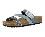 Lico NATURAL GLITTER Damen Pantoletten, Anthrazit, 40 EU