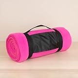 Wanapix | Personalisierte Reisedecke | Decke 130x160 cm | Farbe Natur | Weich, maschinenwaschbar | Inklusive Tragegriff | Gekettelter Rand | 200 g/m²