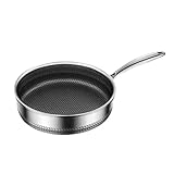 Pfanne ohne Bügel: Bratpfanne ohne Steakbügel | Kochtöpfe zum Kochen von Steaks, Omeletts, Pfannkuchen, Fisch, Sautieren, Bäckerei, Gold, Haus, Restaurant