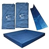 AQUA ROYAL Wasserbetten Matratzen Softside DUAL + Sicherheitswanne + Trennwand - Zwei Wasserkerne (beide Seiten) für 160x200 cm Wasserbett Starke Beruhigung F5