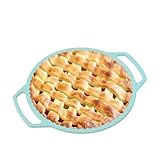 Silikon-Kuchenform | Metallverstärkter Rahmen, Kuchenform, leicht zu lösen, antihaftbeschichtet, geriffelte Kuchenform mit gerüschtem Rand für Kuchen, Torten, Quiches, Ofen