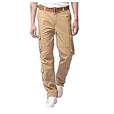 BOTCAM Jogginghose Herren Schwarz Mit Bündchen Color Lock Men Multi- Outdoor-Overalls gerade lässige Herrenhose Outdoorhose Wasserdicht Herren