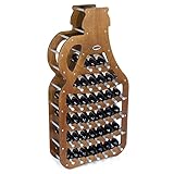 Weinregal aus Holz für Weinregal, elegant, für die Langlebigkeit (36 Flaschen MOD Fiasco, Noce) 75 x 25 x 150