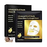 Schneckenschleim 6 Stück Collagen Maske, feuchtigkeitsspendende Maske mit Hyaluronsäure, natürliche tägliche Tiefenbefeuchtung für trockene, empfindliche Haut