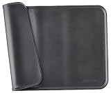 Amazon Basics Wasserabweisende Napfunterlage aus Silikon, Unterlage für Haustierfutter, 47 x 29 cm, Schwarz, Einzelbett