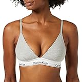 Calvin Klein Damen BH Bralette Bügellos Triangle Unlined mit Stretch, Grau (Grey Heather), M