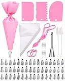 cyctravel Spritzbeutel Mit Tüllen, 80 Teiliges Torten Zubehör Set, Backset Für Hochzeitsfeier Geburtstagstortendekoration, Dessertherstellung, für Anfänger Geeignet