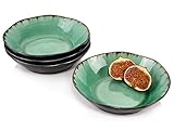 Sänger | Suppenteller Palm Beach tief, 4-teiliges Set aus Steingut, Suppenschalen, Teller Set 750 ml | PREMIUM COLLECTION