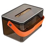 DRESSOOS Kasten aus Papier Paper Towel Dispenser Bad feutchtücher Box Rattan Zahnbürsten Organizer Aufbewahrungsbehälter Serviettenhalter für Tisch Pu Grey