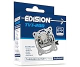 EDISION Antennendose Sat Universal TVT-200, Durchgangsdose TV/R-SAT unterputz 2-loch, geeignet für DVB-S2, Unicable, DVB-T/T2, Kabel DVB-C, RADIO, FM, DAB+, DC-Pass, 2 Ausgänge