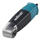 wolfcraft Winkelgetriebe 1 Stück, 4688000, Bohren und Schrauben im 90°-Winkel, Sechskant-¼''-Antrieb, magnetische Sechskant-¼''-Aufnahme, 52-mm-Eckmaß, kugelgelagertes Getriebe