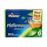 Meßmer Pfefferminze | Erfrischender Kräutertee | 50 Teebeutel | erfrischender Geschmack