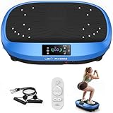 FLYBIRD Vibrationsplatte, 120 einstellbare Geschwindigkeiten Ganzkörper-Trainingsgerät mit Fernbedienung für Muskelaufbau und Lymphdrainage