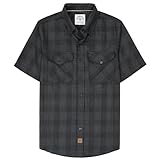 Dubinik®Hemd Bambusfaser Herren Kurzarmhemd Herren Regular Fit Comfort Freizeit Comfort Kariert Vintage Freizeithemden