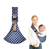 GUTERTOP Babytrage Kleinkindtrage Kindertrage Kleinkind Trage Kleinkind Verstellbare Babytrage Tragetuch Für Neugeborene Bis Kleinkinder 10–60 Pfund (Kariert Blau）