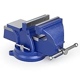Wiltec Schraubstock Light Duty 100 mm Klemmbacke, Spannwerkzeug mit Amboss für leichte Beanspruchung für Werkbank