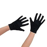 Oblique Unique® 1 Paar Kinder Handschuhe in Schwarz aus Baumwolle - auch für kleine Erwachsenenhände geeignet